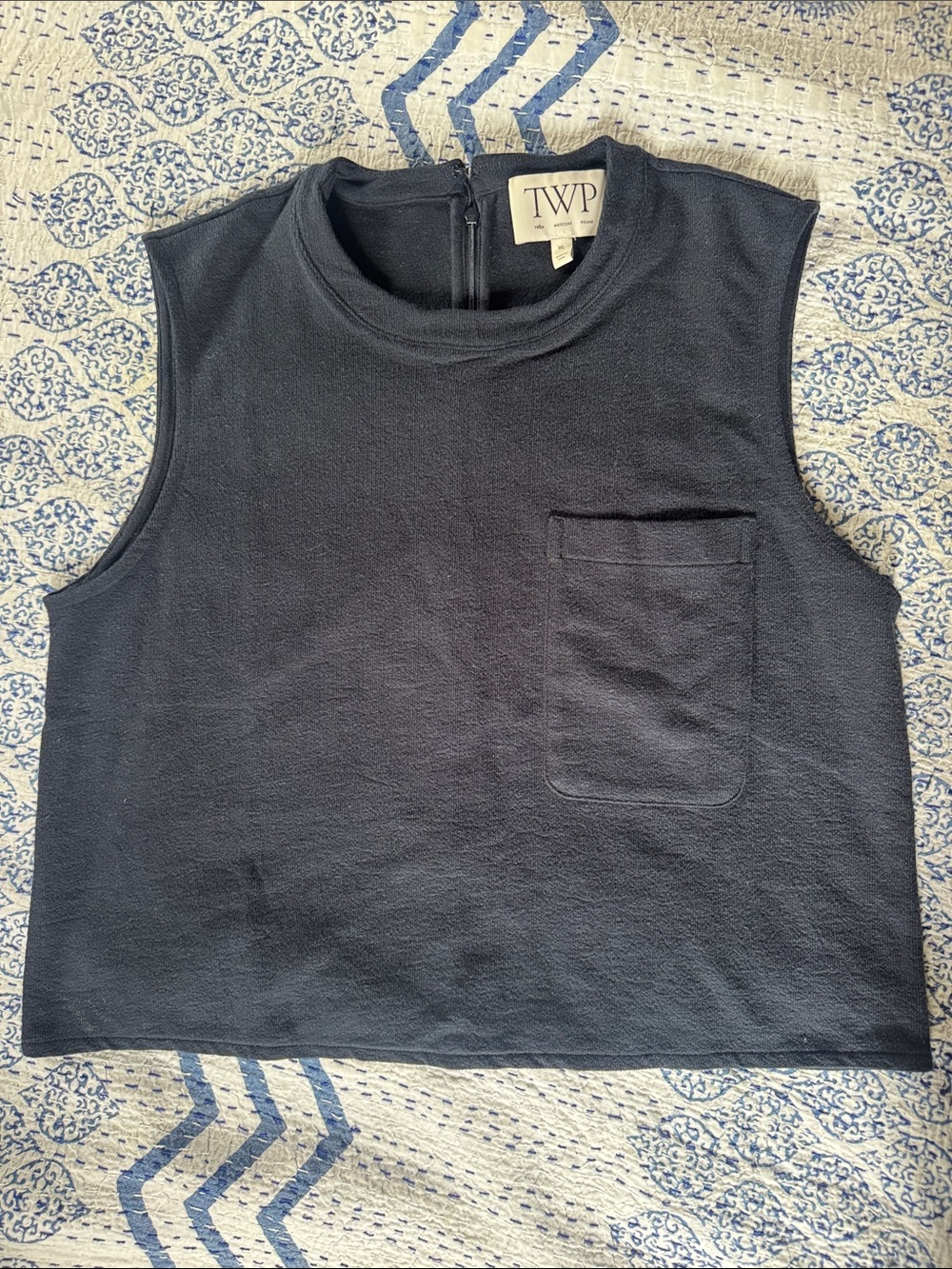 TWP Women's Black Muscle Tee with Chest Pocket
